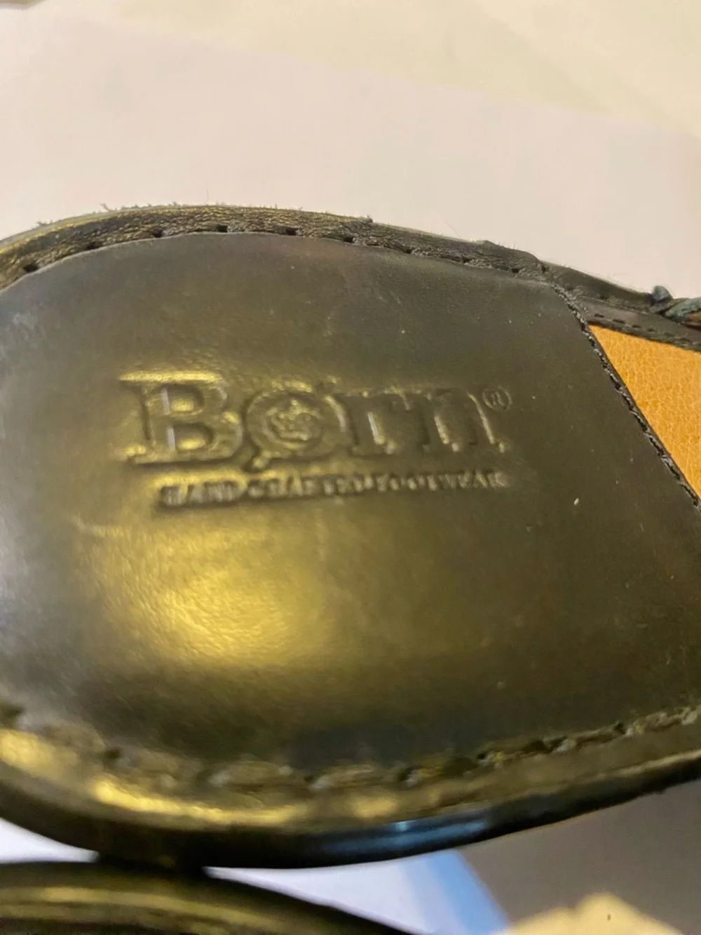 Women’s Black Born Heeled Slip On Sandals With Detail Flower Size 10 - Picture 7 of 12